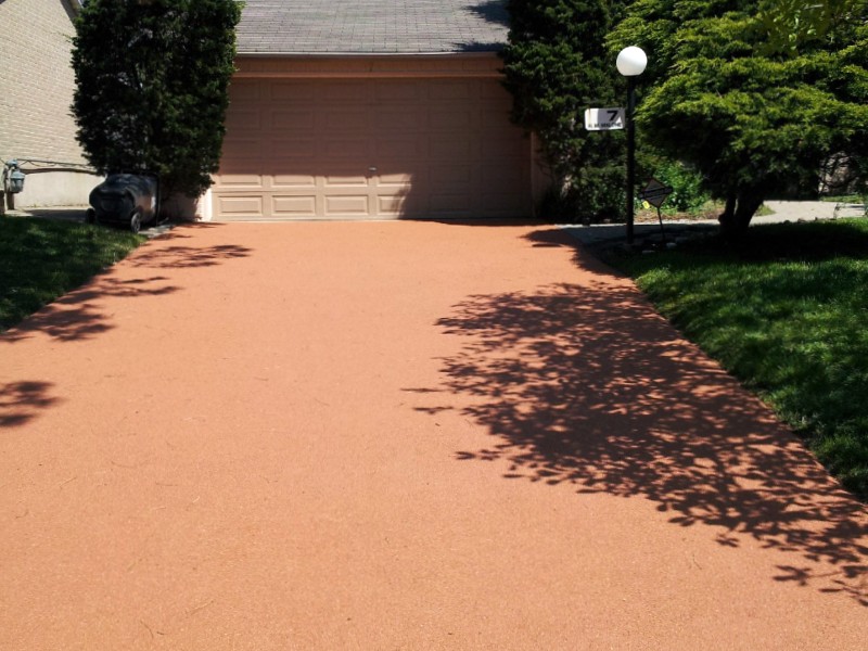After driveway resurfacing transformation