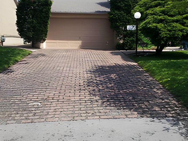 Before driveway resurfacing project