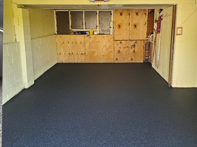 After garage floor coating transformation
