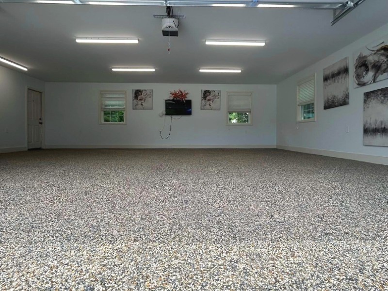 Professional garage floor coating project example 1