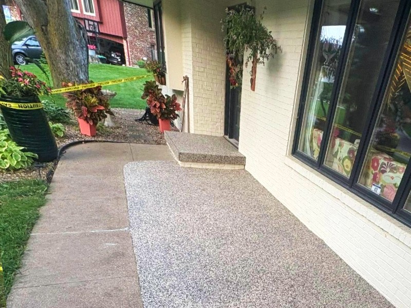 After patio resurfacing transformation