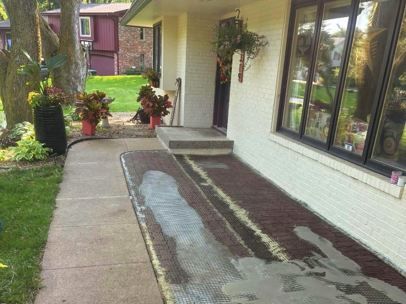 Before patio resurfacing project